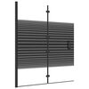 vidaXL Folding Shower Enclosure ESG 47.2"x55.1" Black