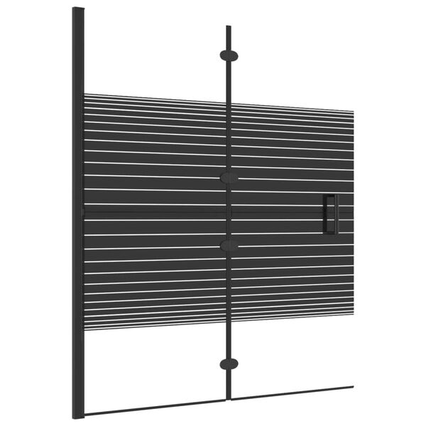 vidaXL Folding Shower Enclosure ESG 47.2"x55.1" Black