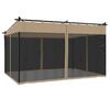 vidaXL Gazebo Taupe and Anthracite Steel and polyester Large Retractable