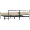vidaXL Bed Frame Sonoma oak Steel, engineered wood Full Bed Frame