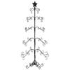 vidaXL Metal Christmas Tree black 59.06 in Powder-coated Steel