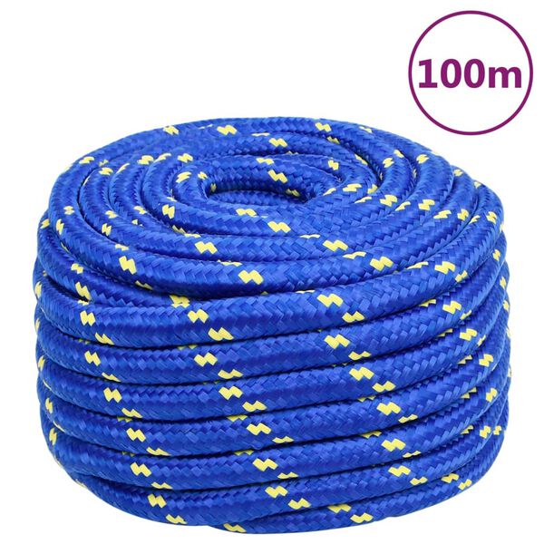 vidaXL Boat Rope Blue 0.79 " 328.1 ' Polypropylene