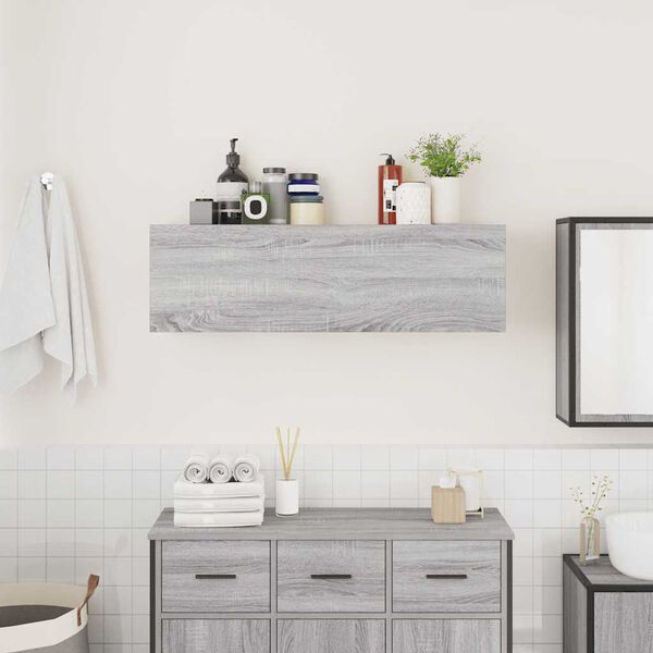 vidaXL Bathroom Wall Cabinet Gray Sonoma Engineered wood Medium