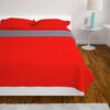 vidaXL Bedspread Red and Gray Microfiber with PP cotton filling