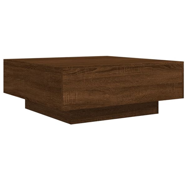 vidaXL Coffee Table Brown oak Engineered wood 31.5x31.5x12.2 in