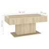 vidaXL Coffee Table Sonoma Oak Engineered Wood Medium Durable