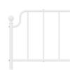 vidaXL Bed Frame White Steel Double Bed Frame Rectangular
