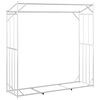 vidaxL Firewood Rack with Rain Cover 78.7"x23.6"x78.7" Galvanized Steel