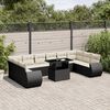 vidaXL Garden Sofa Set Black, Cream White