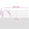 vidaXL Fence with Posts Gray 0.5 x 50 m PVC-coated steel