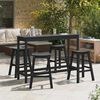 vidaXL Garden Bar Set 4 pcs Black HDPE