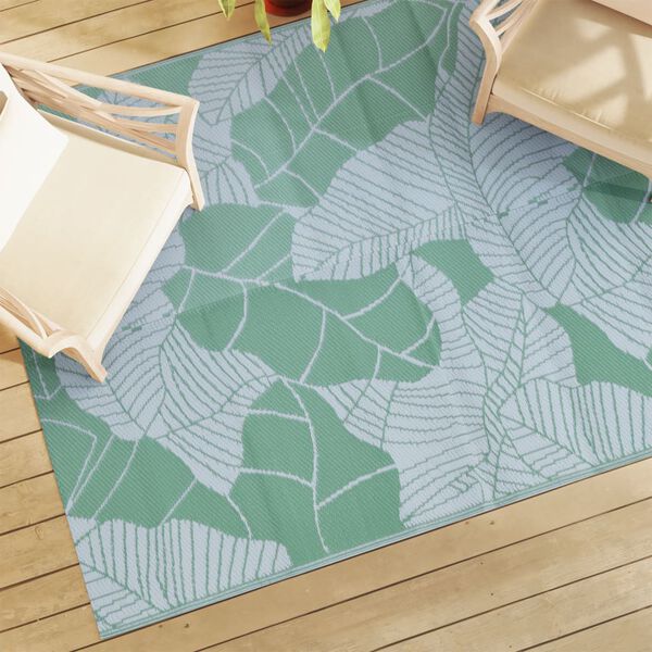 vidaXL Outdoor Carpet Green Polypropylene (PP) 74.8 x 114.2 in