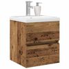 vidaXL Sink Cabinet Black oak 41 x 39 x 62 cm Engineered wood