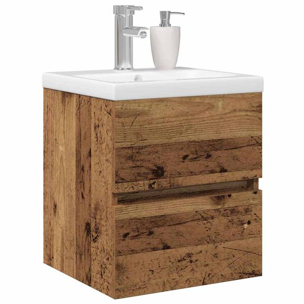 vidaXL Sink Cabinet Black oak 41 x 39 x 62 cm Engineered wood