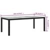 vidaXL Garden Table Black Poly rattan Large Durable Garden Table
