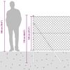 vidaXL Chain Link Fence with Posts Silver 1.2 x 25 m Steel