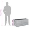 vidaXL Garden Raised Bed Silver Galvanized Steel 39.4 x 15.7 x 17.7 in