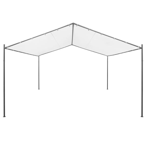 vidaXL Gazebo White Fabric with a PA coating, steel