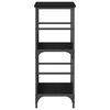 vidaXL Bookshelf Black oak 19.69 x 12.99 x 46.26 in Engineered Wood