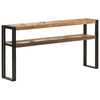 vidaXL Console Table Natural wood with black iron