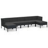 vidaXL Garden Lounge Set Black