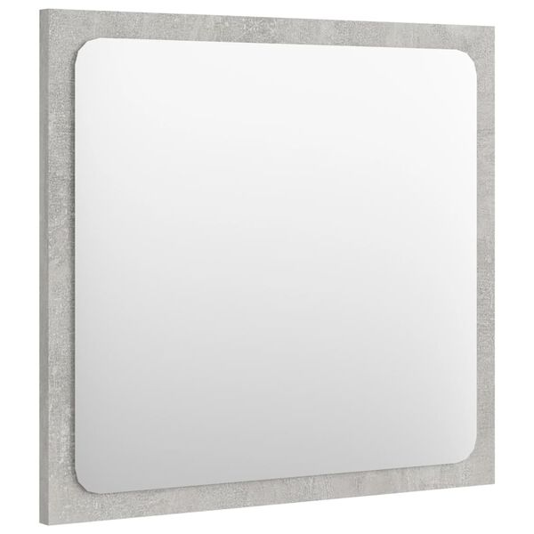 vidaXL Mirror Concrete Grey Engineered wood, Acrylic Medium