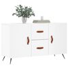 vidaXL Sideboard White Engineered wood, metal Medium Modern Sideboard