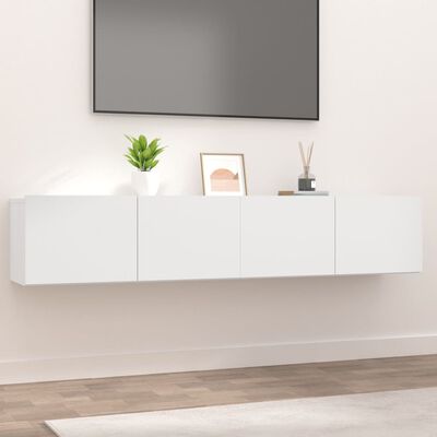 vidaXL TV Stands 2 Pcs White 31.5"x11.8"x11.8" Engineered Wood