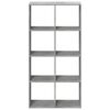 vidaXL Room Divider Bookcase Concrete Grey Engineered wood Medium