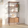 vidaXL Shelving Unit With Cabinet Light brown and black