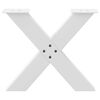 vidaXL Coffee Table Leg Set of 2 White Powder-coated steel 19.7