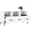 vidaXL TV Cabinet White Engineered wood, Iron TV Cabinet Rectangular