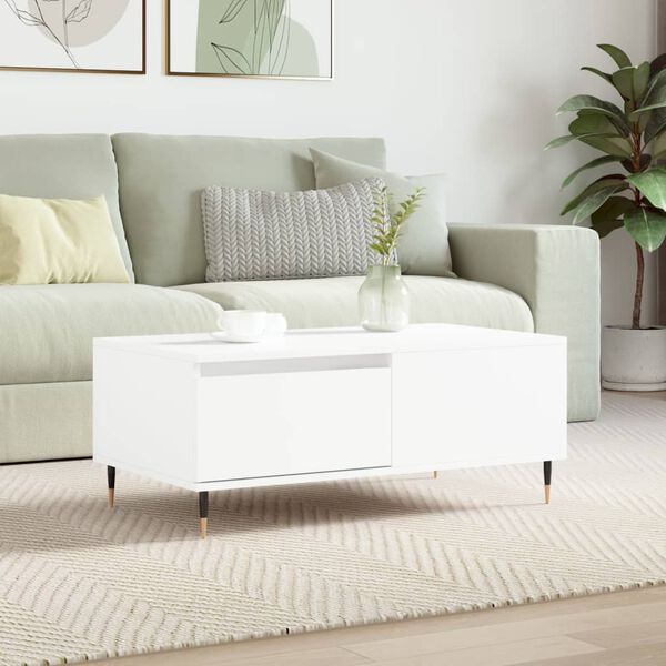 vidaXL Coffee Table White Engineered wood Medium Coffee Table