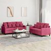 vidaXL Sofa Set Wine Red Velvet (100% polyester) 2-seater Durable