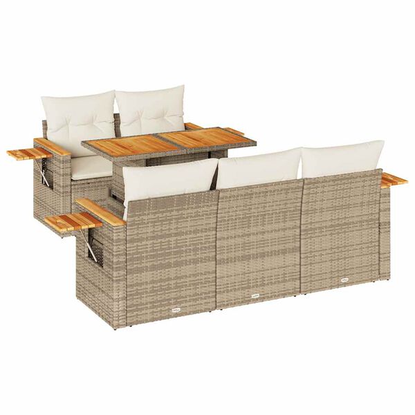 vidaXL Garden Sofa Set Beige