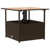 vidaXL Garden Table Brown PE rattan Medium Durable Garden Table