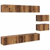 vidaXL TV Cabinet Set Wall-mounted Old Wood Engineered Wood