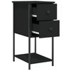 vidaXL Bedside Cabinet Black Engineered wood, iron Medium