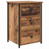 vidaXL Bedside Cabinet with Drawer Brown Solid Reclaim Wood