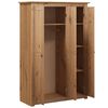 vidaXL Wardrobe Natural wood color Solid pine wood Large Wardrobe