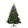 vidaXL Artificial Hinged Christmas Tree 300 LEDs & Ball Set 82.7"