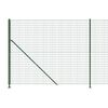 vidaXL Wire Mesh Fence with Flange Green 4.6x32.8'