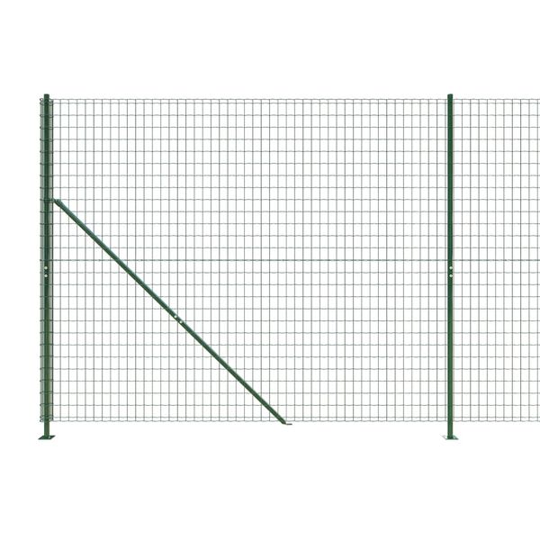 vidaXL Wire Mesh Fence with Flange Green 4.6x32.8'