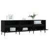 vidaXL TV Cabinet Black Engineered wood, Iron 59.1 x 11.8 x 17.5 in