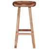 vidaXL Bar Stool Set of 2 Brown Solid acacia wood Medium Bar Stool