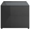 vidaXL Coffee Table High gloss grey Engineered wood 35.4 x 17.7 x 13.8 in