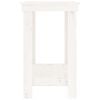 vidaXL Work Bench White 43.3x19.7x31.5" Solid Wood Pine