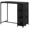 vidaXL Bar Table Black PE rattan, steel 47.2 x 23.6 x 43.3 in Bar Table