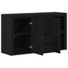 vidaXL Sideboard Black Oak 47.24 x 14.17 x 27.17 in Engineered Wood