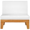 vidaXL Garden Lounge Set Cream White Solid Acacia wood, 100% polyester